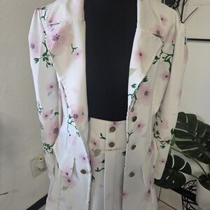 Floral Mini Skirt - Pink and Green